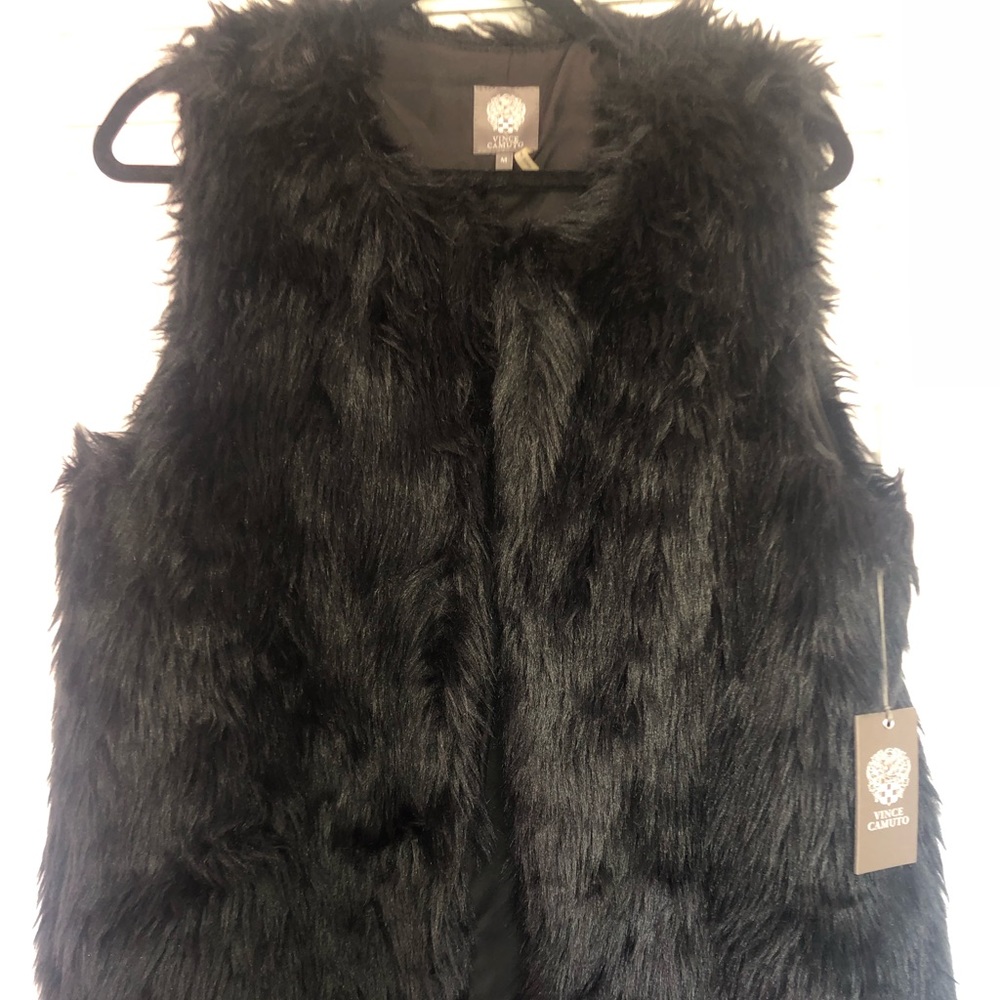 Black fur vest